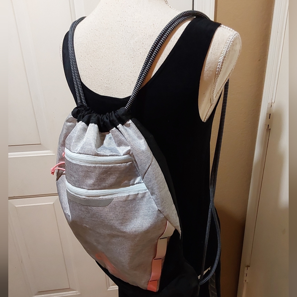 New Adidas Lightweight Poly Drawstring Backpack - image 2